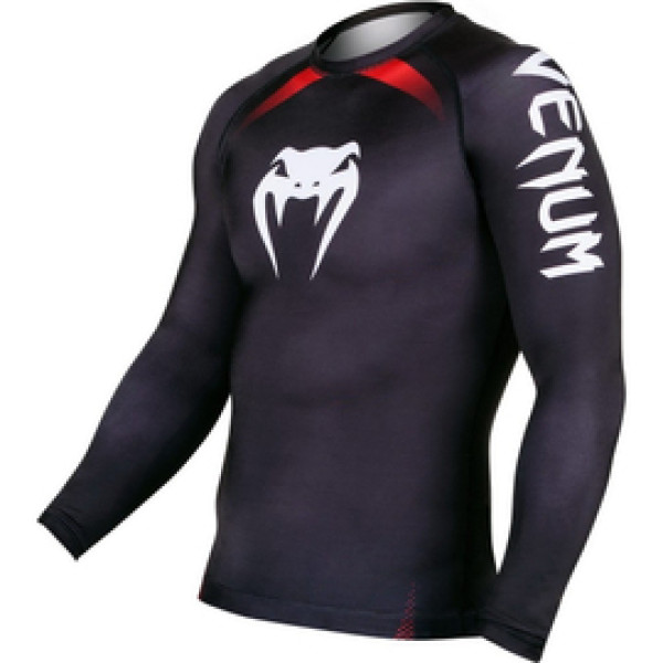 Рашгард Venum No Gi IBJJF Approved Rash Guard Black Red