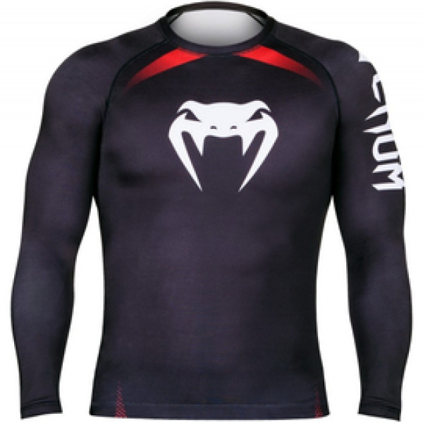 Рашгард Venum No Gi IBJJF Approved Rash Guard Black Red