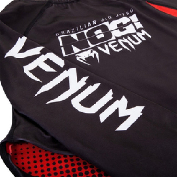 Рашгард Venum No Gi IBJJF Approved Rash Guard Black Red