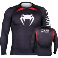 Рашгард Venum No Gi IBJJF Approved Rash Guard Black Red