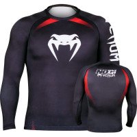 Рашгард Venum No Gi IBJJF Approved Rash Guard Black Red