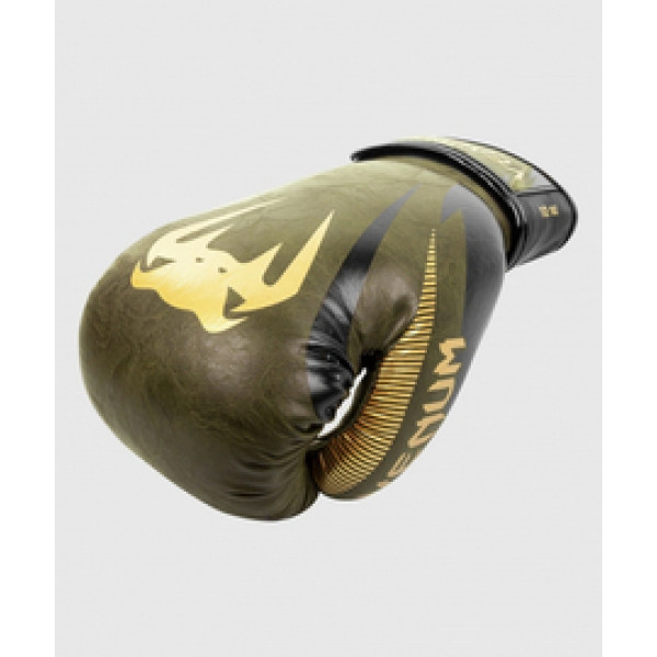 Боксерские перчатки Venum Impact Boxing Gloves Khaki Gold
