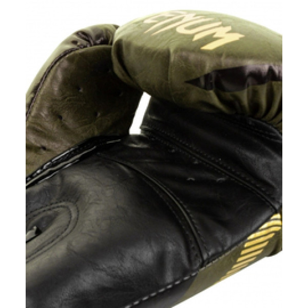 Боксерские перчатки Venum Impact Boxing Gloves Khaki Gold