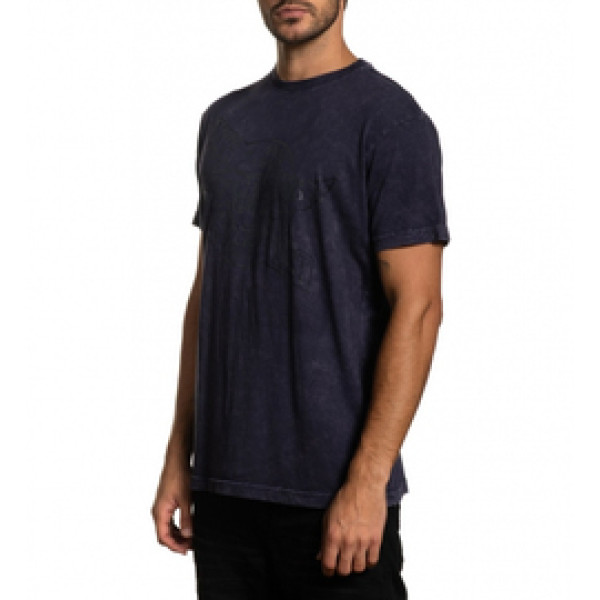 Футболка Affliction Speed Crew SS Tee Purple Lava Wash