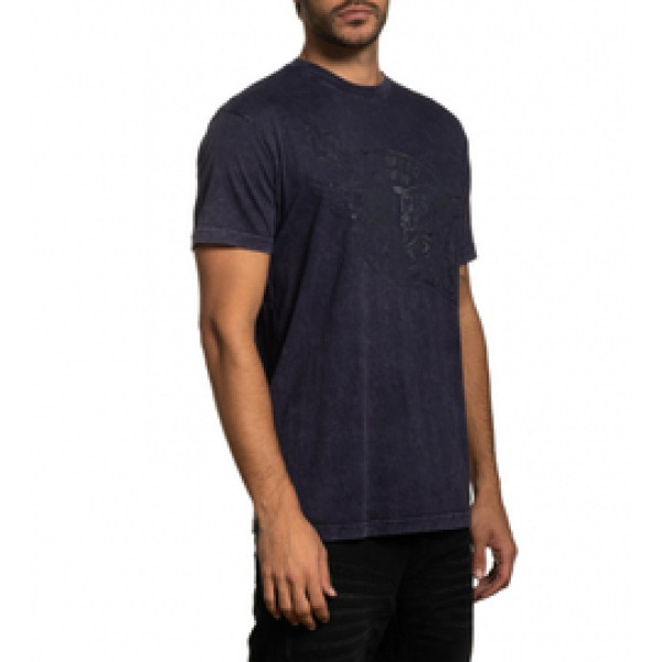 Футболка Affliction Speed Crew SS Tee Purple Lava Wash