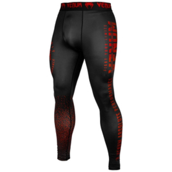 Компрессионные штаны Venum Signature Spats Black Red