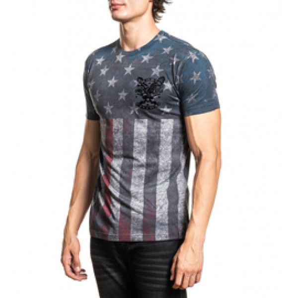 Футболка Affliction CK Freedom SS Tee Heather Grey