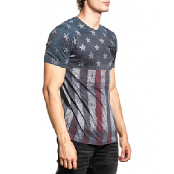 Футболка Affliction CK Freedom SS Tee Heather Grey