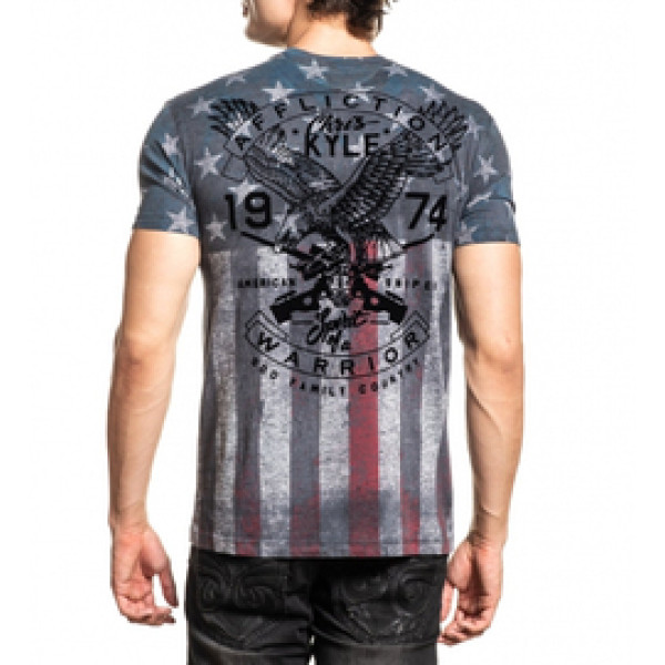 Футболка Affliction CK Freedom SS Tee Heather Grey