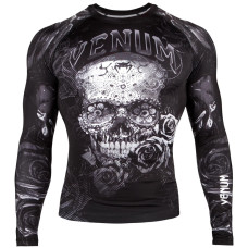 Рашгард Venum Santa Muerte 3.0 Rashguards Long Black White
