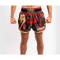 Шорты для тайского бокса Venum Giant Camo Muay Thai Shorts Black Red