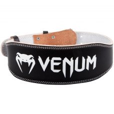Атлетический пояс Venum Hyperlift Leather Weightifting Belt Black
