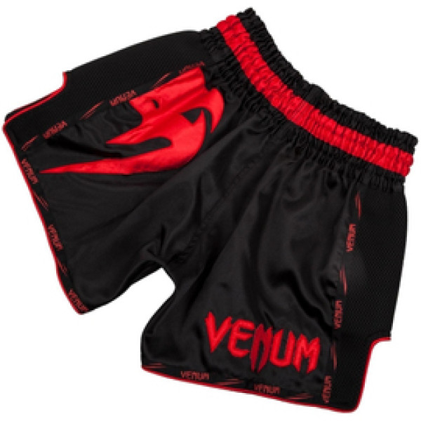 Шорты для тайского бокса Venum Giant Muay Thai Shorts Black Red