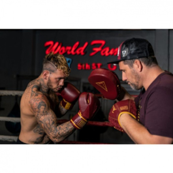 Боксерские перчатки Title ALI Limited Edition Training Gloves Maroon Gold