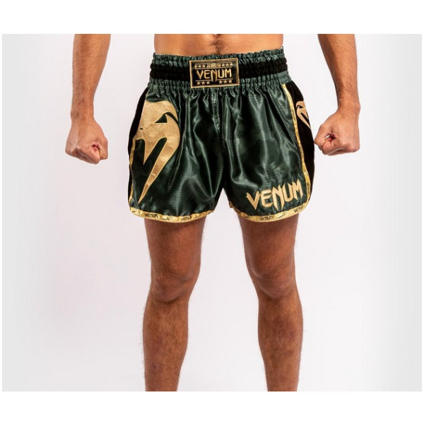 Шорты для тайского бокса Venum Giant Camo Khaki Gold