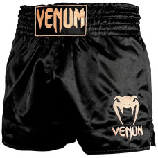 Шорты для тайского бокса Venum Muay Thai Shorts Classic Navy Black Gold