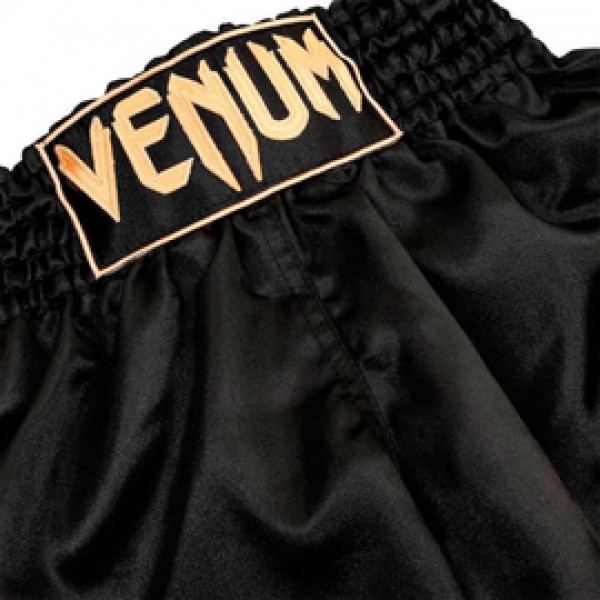 Шорты для тайского бокса Venum Muay Thai Shorts Classic Navy Black Gold