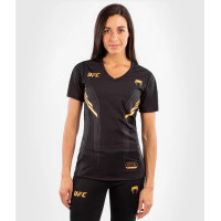 Женская футболка Venum Authentic UFC FightNight Dry Tech Black Gold