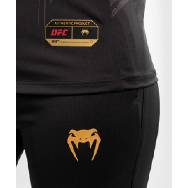 Женская футболка Venum Authentic UFC FightNight Dry Tech Black Gold