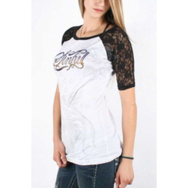 Женская футболка Sinful By Affliction Herbal Rhinestones T-shirt