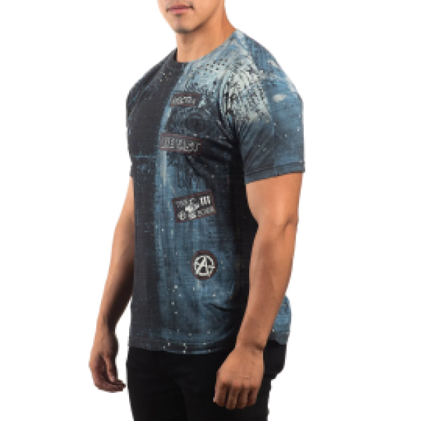 Футболка Affliction Brixton Metal Aegean Blue