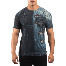 Футболка Affliction Brixton Metal Aegean Blue