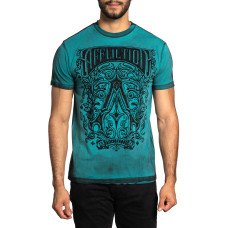 Футболка Affliction Historic Iron A24291 Jade Blue