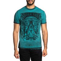 Футболка Affliction Historic Iron A24291 Jade Blue