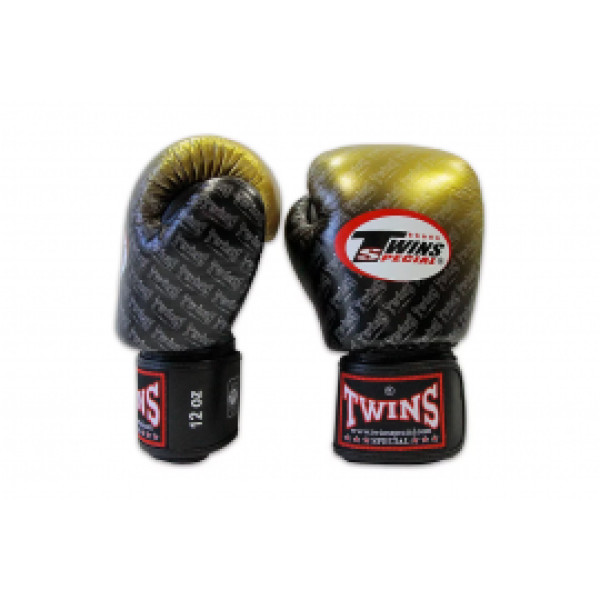 Боксерские перчатки Twins Fancy FBGVL3-TW1 Dragon Black-Gold