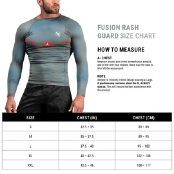 Рашгард Hayabusa Fusion Rashguard - Grey Aqua