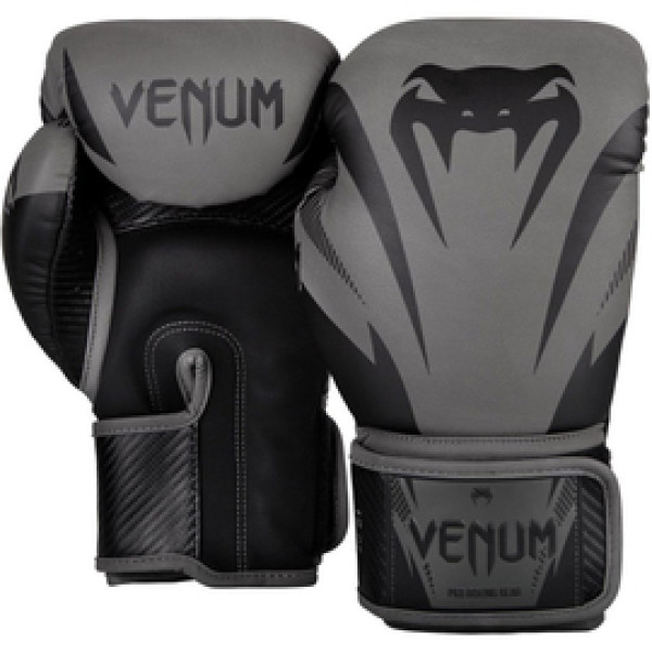 Боксерские перчатки Venum Impact Boxing Gloves Black/Grey
