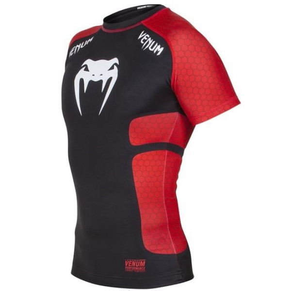 Рашгард Venum Absolute black red короткий рукав