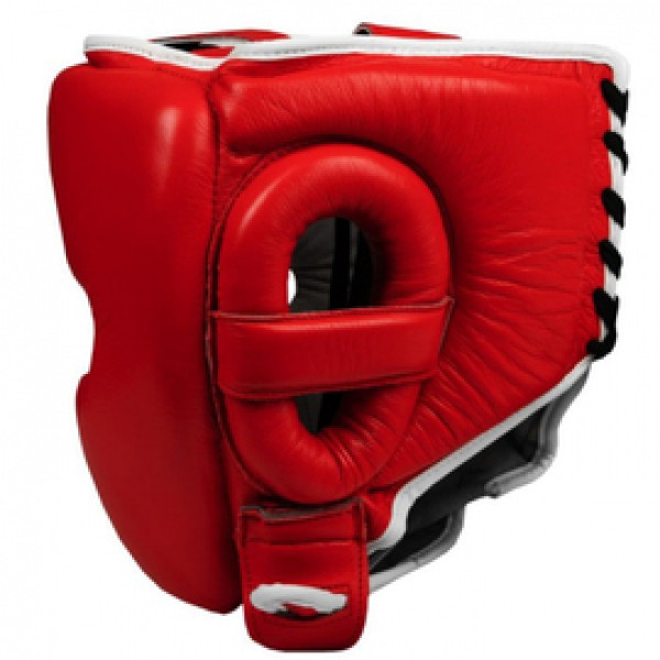 Шлем Title Boxing Leather Sparring Headgear Red