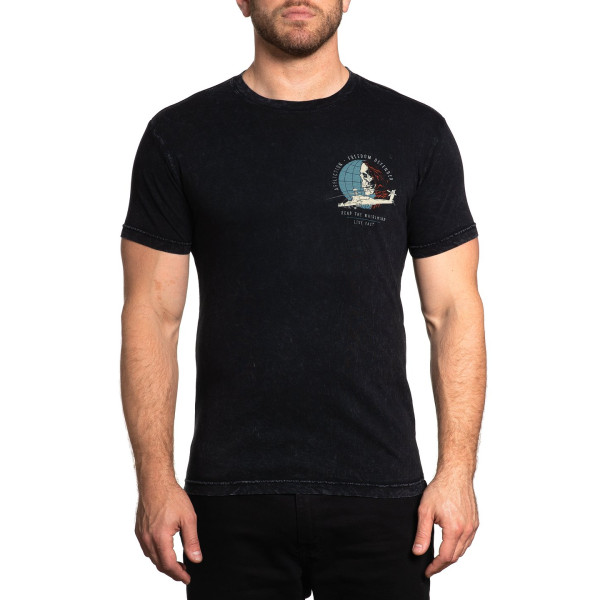 Футболка Affliction FD Whirlwind Black Lava Wash