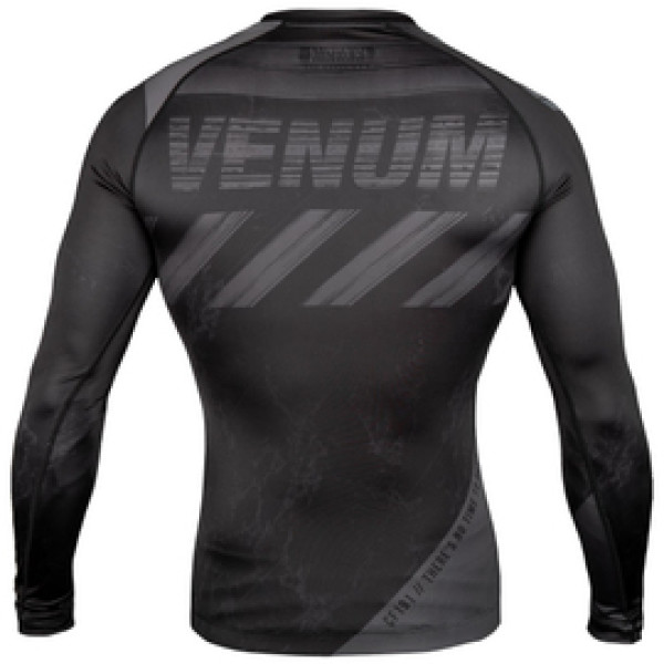 Компрессионная футболка Venum AMRAP Compression T-shirt Long Sleeves Black Grey