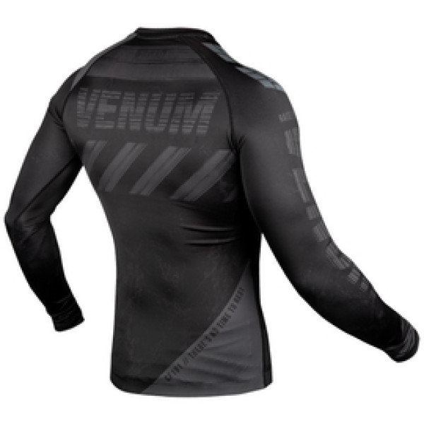 Компрессионная футболка Venum AMRAP Compression T-shirt Long Sleeves Black Grey