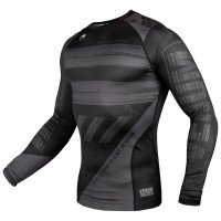 Компрессионная футболка Venum AMRAP Compression T-shirt Long Sleeves Black Grey