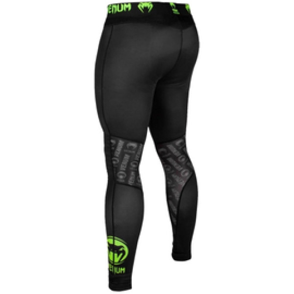 Компрессионные штаны Venum Logos Tights Black Neo Yellow