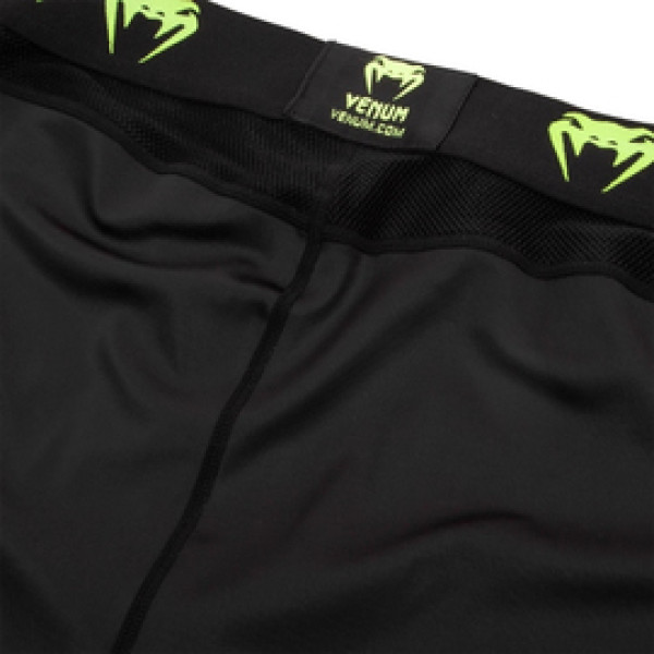 Компрессионные штаны Venum Logos Tights Black Neo Yellow