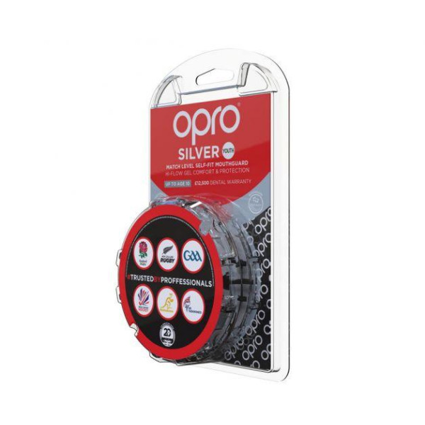 Капа OPRO Junior Silver White/Black (art.002190006)