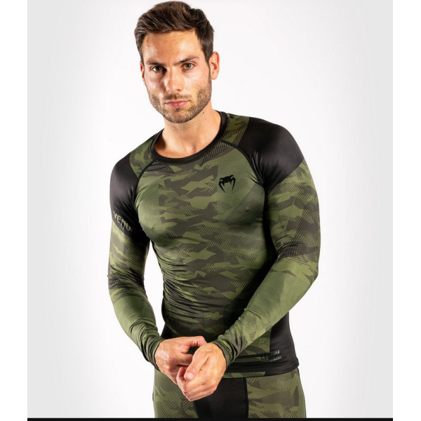 Рашгард Venum Trooper Rashguard Long Sleeves Forest Camo Black