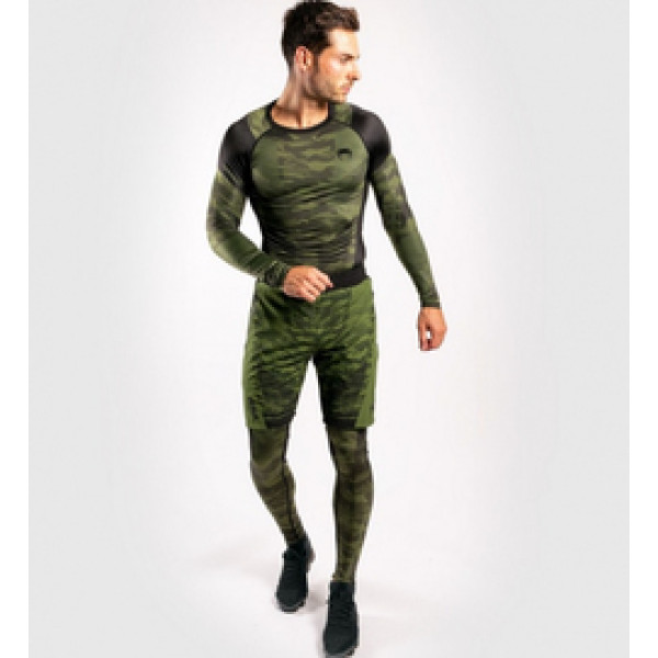 Рашгард Venum Trooper Rashguard Long Sleeves Forest Camo Black