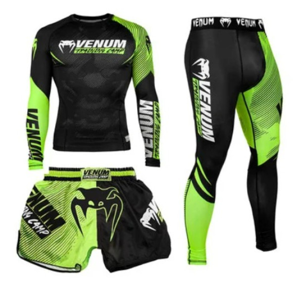 Шорты Venum Training Camp Muai Thai Shorts Black Neo Yellow