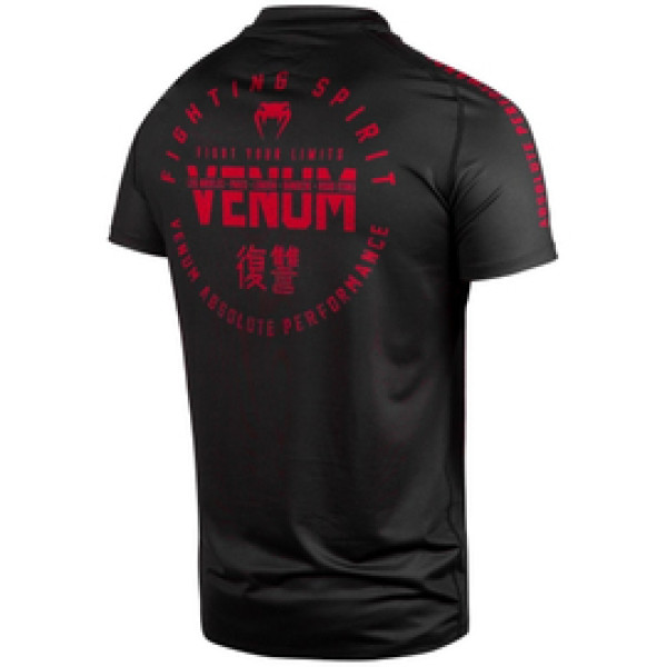 Футболка Venum Signature Dry Tech T-shirt Black Red