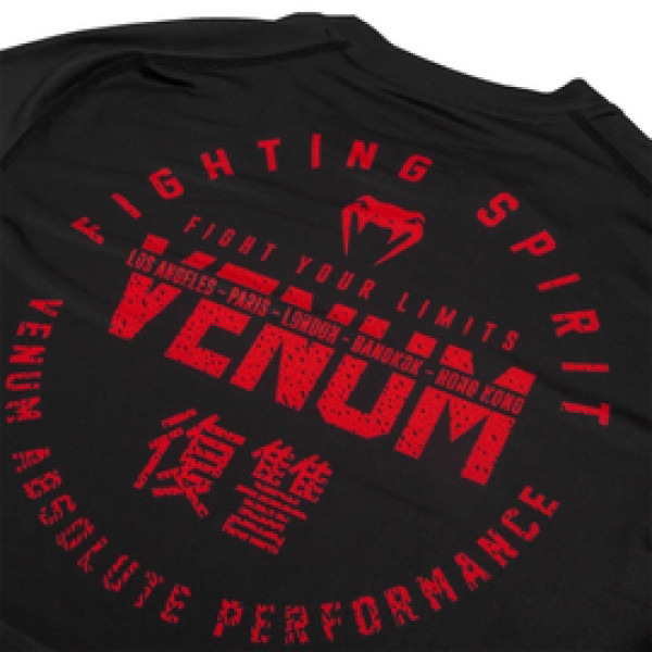 Футболка Venum Signature Dry Tech T-shirt Black Red
