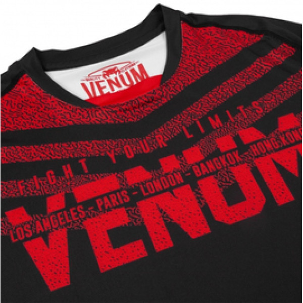 Футболка Venum Signature Dry Tech T-shirt Black Red
