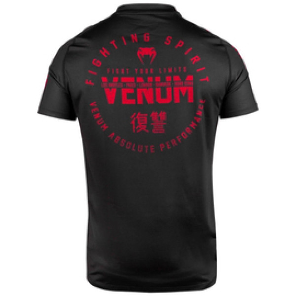 Футболка Venum Signature Dry Tech T-shirt Black Red