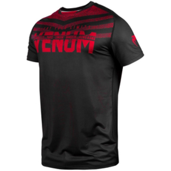 Футболка Venum Signature Dry Tech T-shirt Black Red