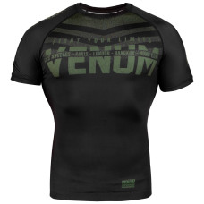 Рашгард Venum Signature Rashguard Short Sleeves Black Khaki Exclusive