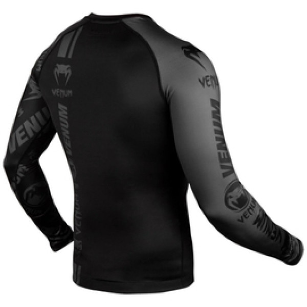 Рашгард Venum Logos Rashguard Long Sleeves Black Black